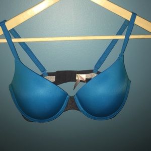 PINK Blue Push-up Bra