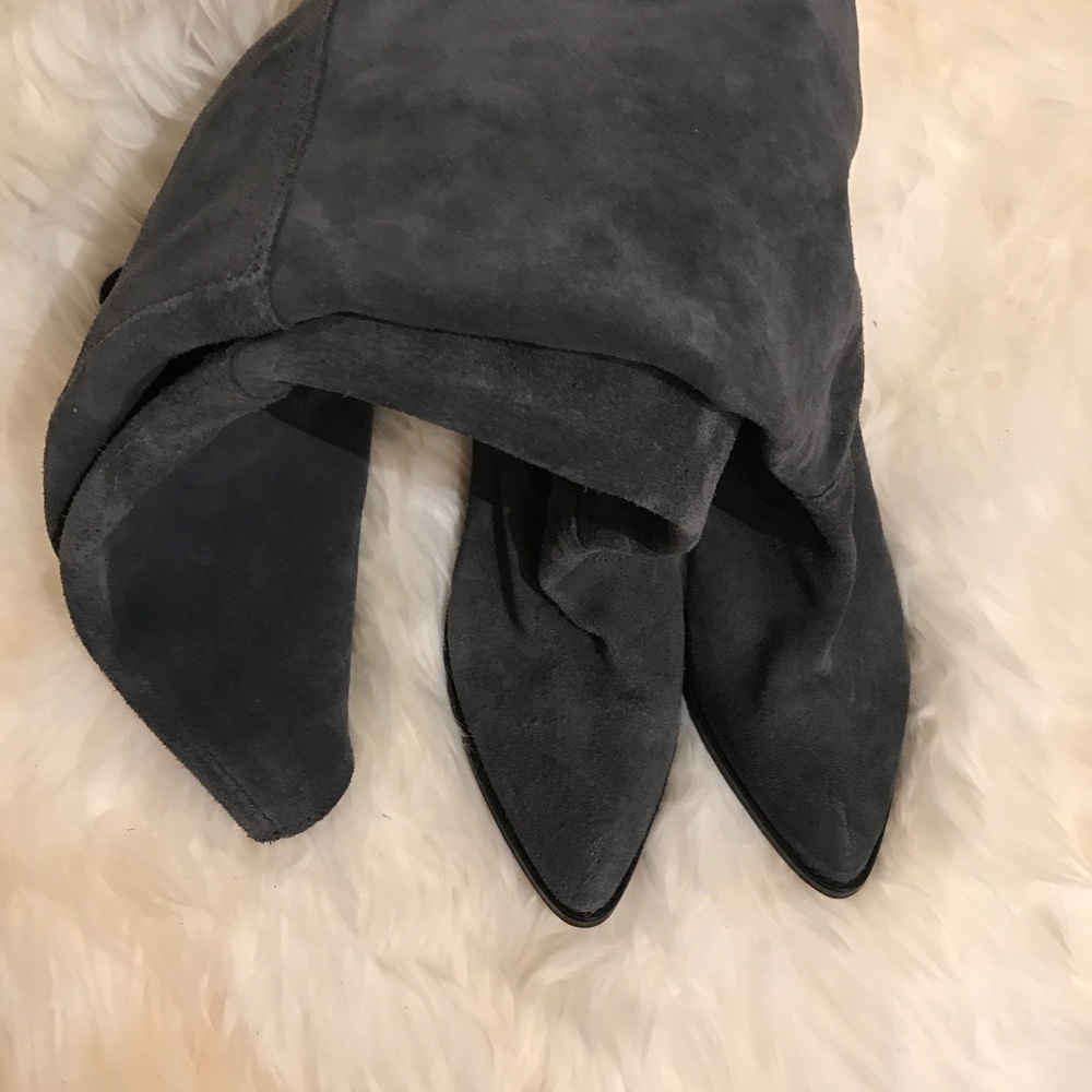 Report Signature OTK Boots Grey Suede Leather 5.5
