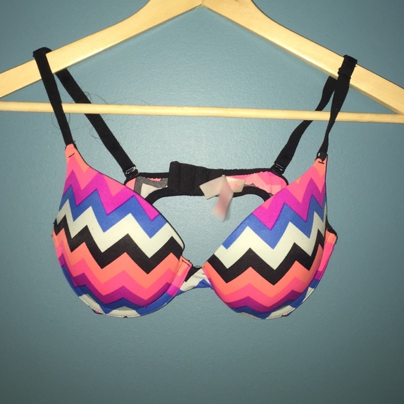 PINK Patterned Push-up Bra