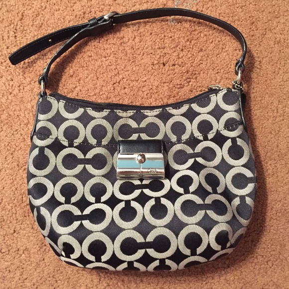 Small Navy Coach Purse