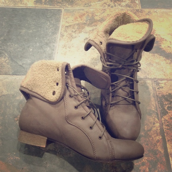 Faux Fur Lined Ankle Boots