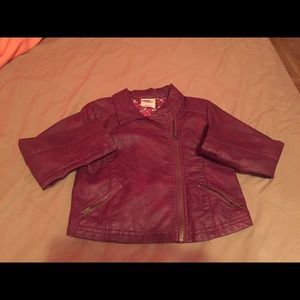 Burgundy osh kosh leather