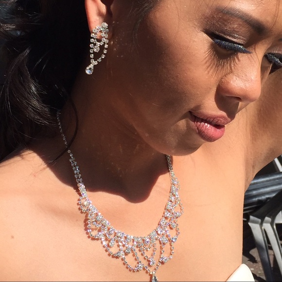 Bridal jewelry set SassyRhine rhinestone jewelry