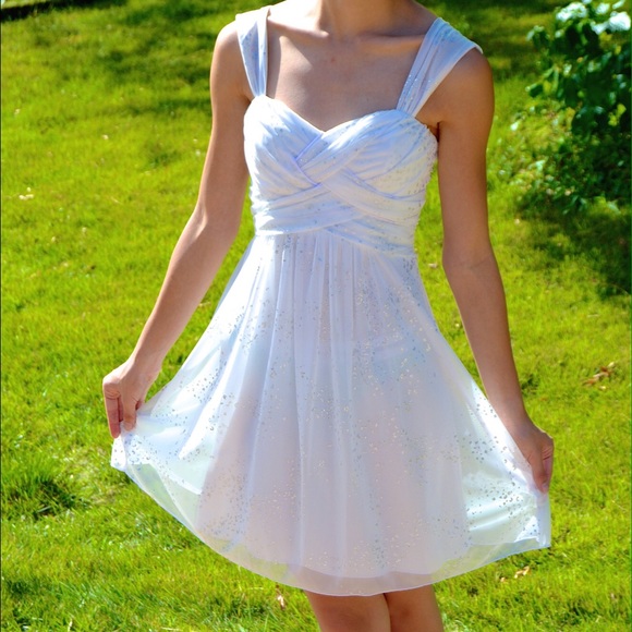 HP✨ B. Darlin l White and Silver Dress - Picture 2 of 2