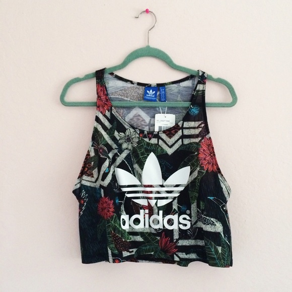 adidas xilafloresta logo crop tank