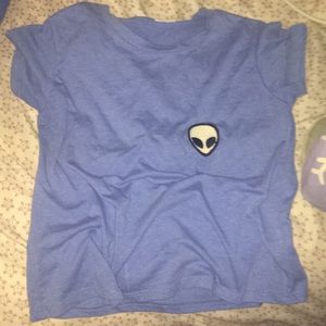 Brandy Melville blue alien shirt