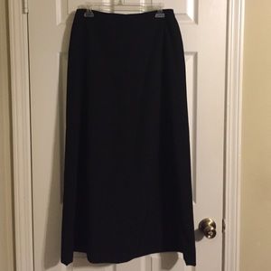 A-line black skirt. 37" length.