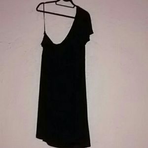 Adorable one shoulder  plus size mini dress