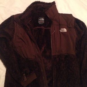 Full zip Fuzzy North face Jacket