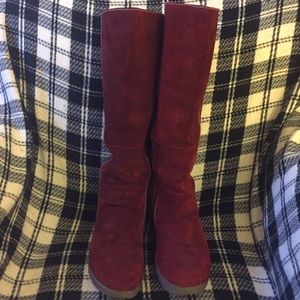 Fly London wedge suede boots