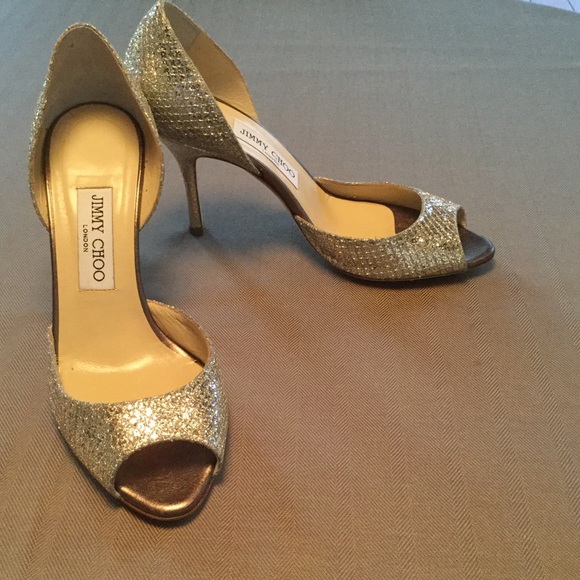 Jimmy Choo Logan glitter pumps