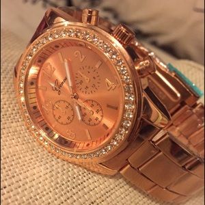 Rose gold watch