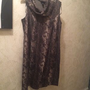Snake print sleeve sheath dress. Lane Bryant.