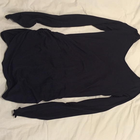 BCBG Navy "Cut Out Back" Top - Picture 3 of 4