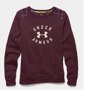 Maroon Under Armour crew neck sweatshirt