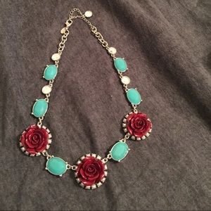 Lia Sophia rose necklace
