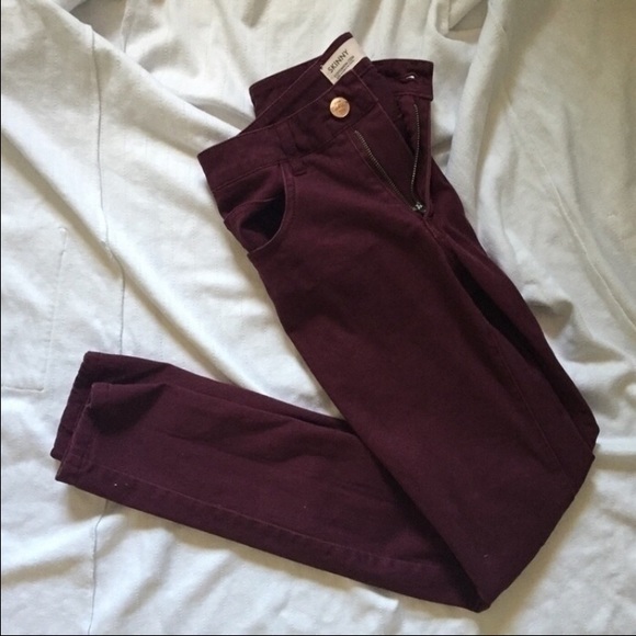 Maroon Skinny Pants