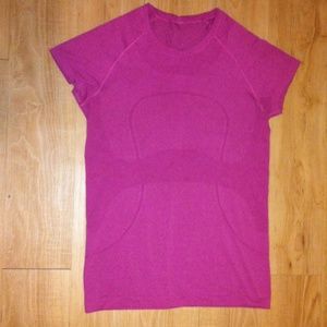 Lululemon athletica run swiftly pink short sleeve
