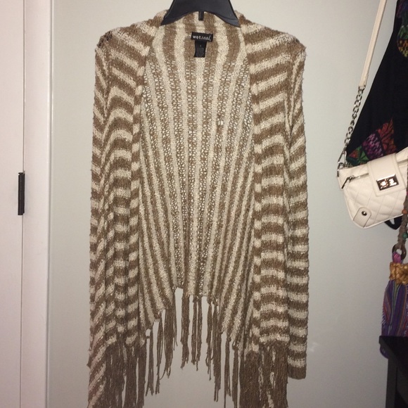 Tan and White Sweater