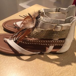 Cute feather sandals