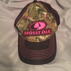 Pink and camo mossy oak baseball hat