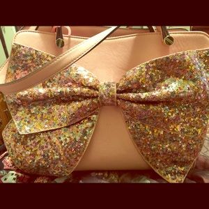 Betsey Johnson sparkly bow purse