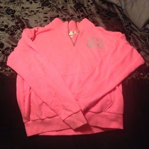 VS Pink 1/4 zip pullover