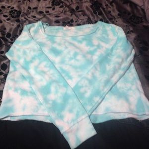 Tie Dye Pink and Blue aero pull over sweater