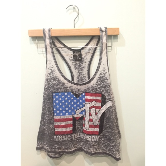 charcoal MTV crop top