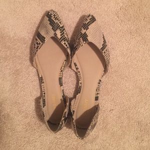 Snake print flats