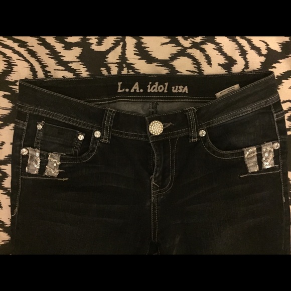 dark wash LA Idol skinny jeans - Picture 2 of 2