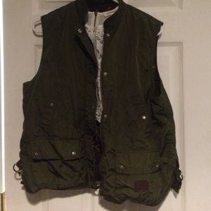 Ralph Lauren olive green nylon fall vest