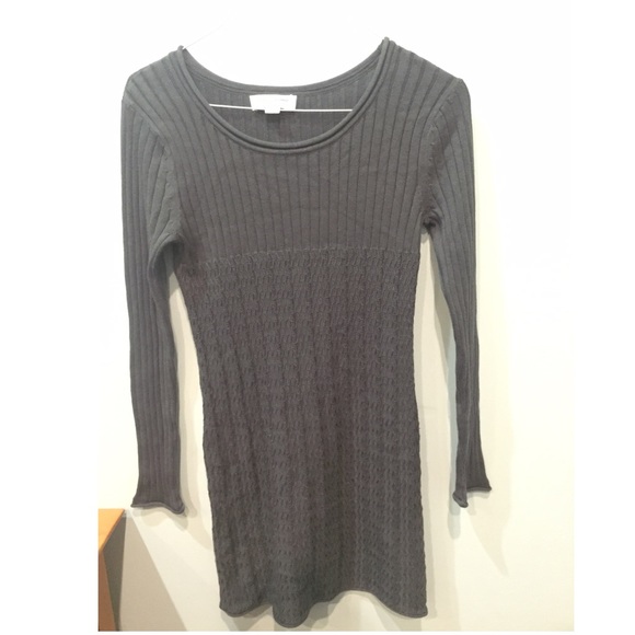 Gray sweater dress