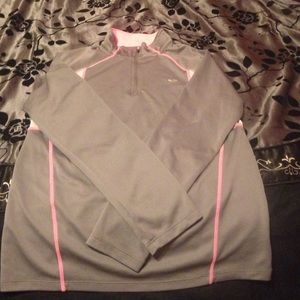 Pink and Gray 1/4 zip pullover