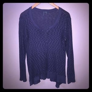 Anthropologie Left of Center Navy Top