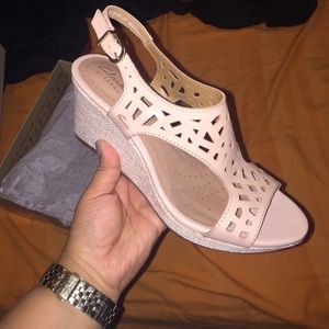 NEW CLARKS SANDALS, ORIG PRICE 120.