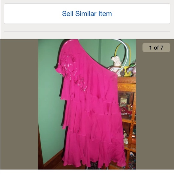 Rebecca Taylor silk one shoulder dress