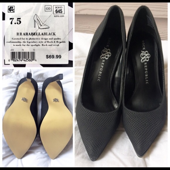 🤘🏻Rock and Republic Matte Black Pumps