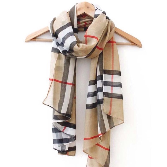 Chiffon Geometric Design Scarf