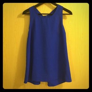 Cobalt blue tank with back detail