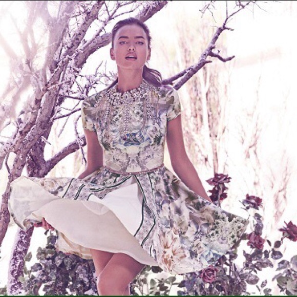 Floral fit and flare party dress by bebe