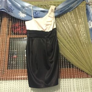 Classic Black and White Cocktail Dress