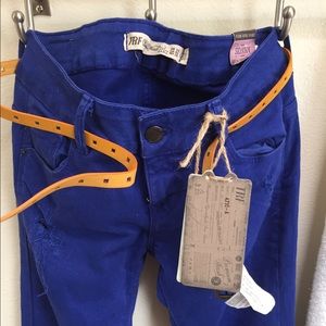 Zara skinny jeans in royal blue size 2