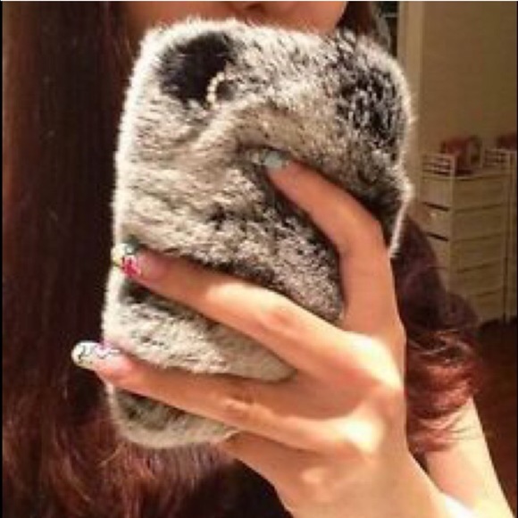 iPhone 6 / 6s Fur Case 💙 Gray 💙