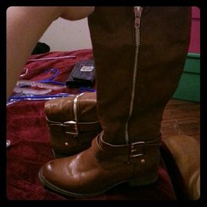 Tan calf boots