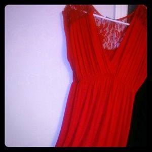 Bright Red Soft Cotton Dress