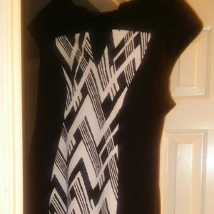 Black White Contour Dress