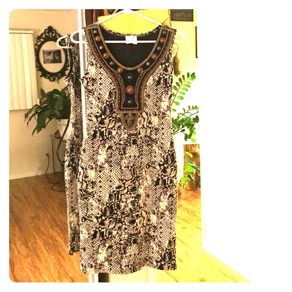 brand new (never worn) embroidered detail dress