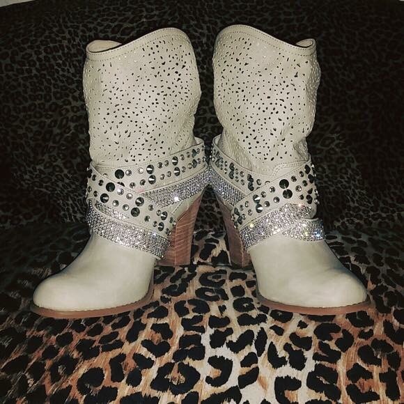 Not rated rhinestone boots
