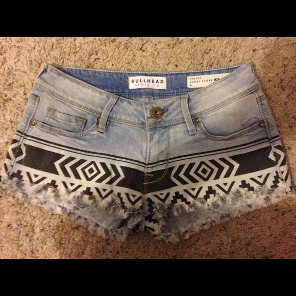Printed pacsun denim shorts